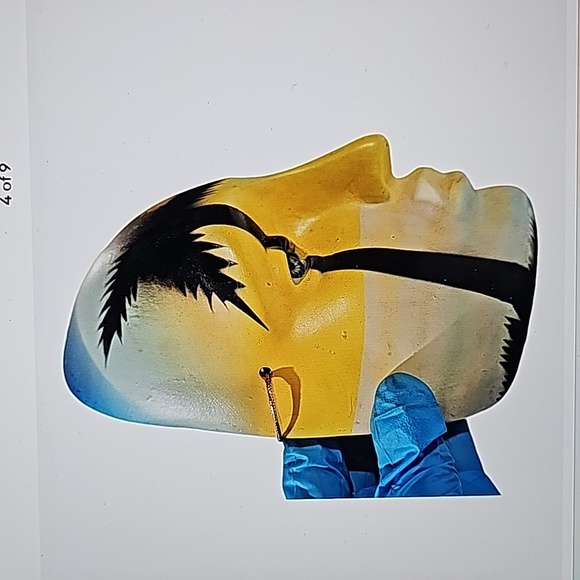 Vintage About Face Clay Art Mask Wall Art Masquerade Rare Collectible - Picture 5 of 9